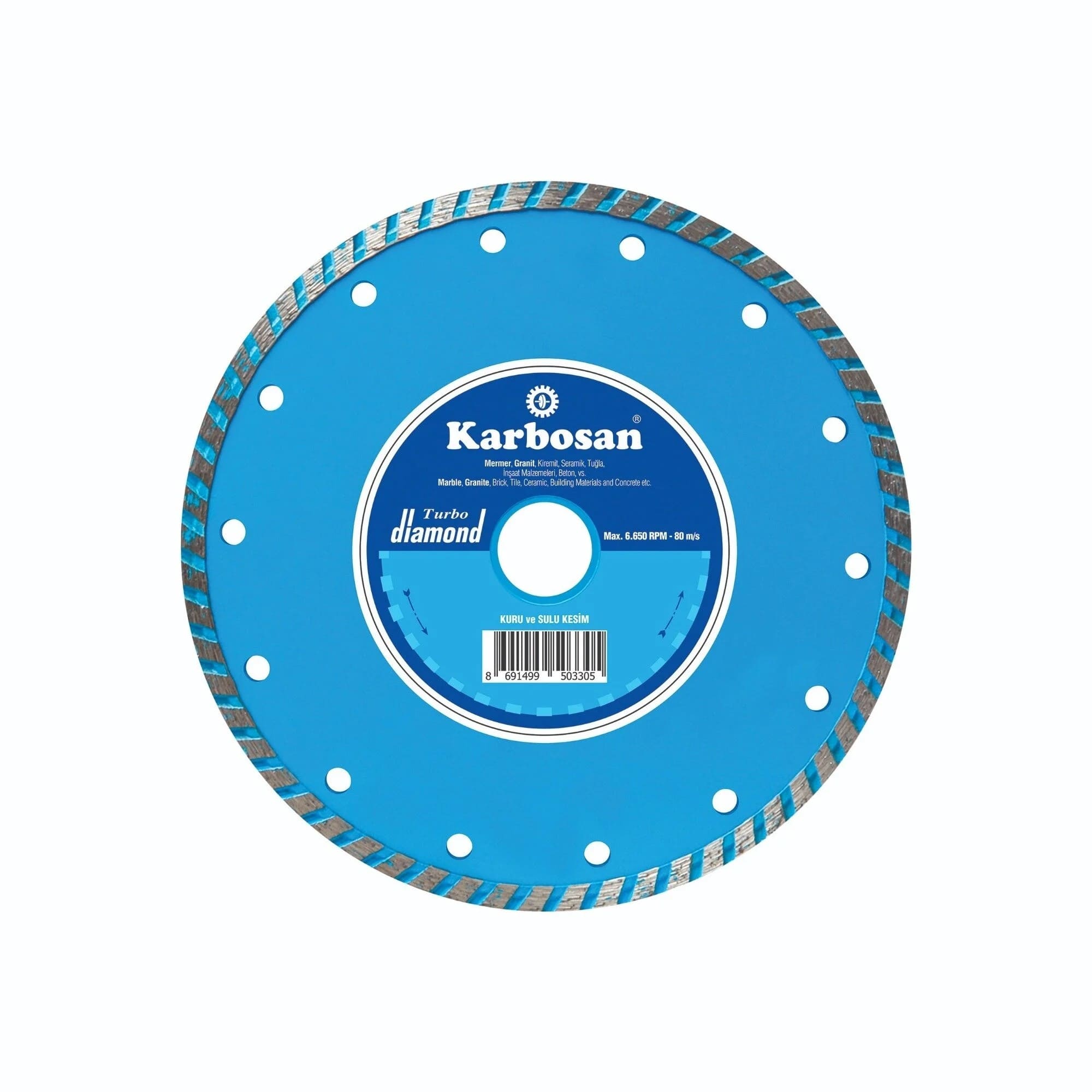 KARBOSAN 8300 TURBO BETON GRANİT KESİCİ 115'LİK ( MAVİ )